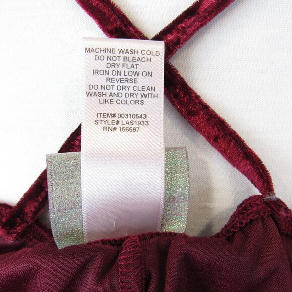 StyleAngeles Red Bodysuit Women Size S Velvet - Picture 6 of 7